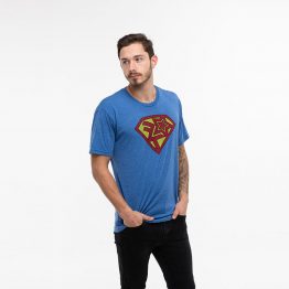 Mens---Be-Your-Own-Hero-Shirt -Blue