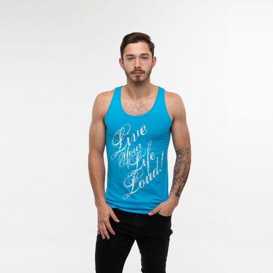 MENS-LIVE-LIFE-LOUD-TANK-TOP-NEON-BLUE