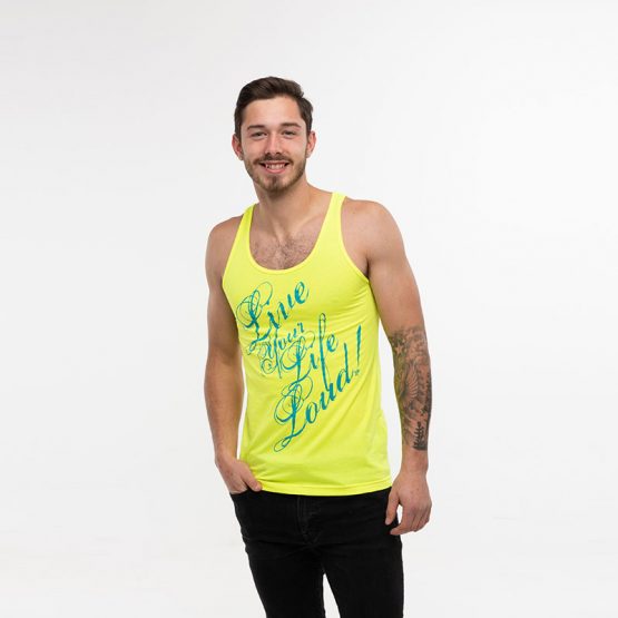 MENS-LIVE-LIFE-LOUD-TANK-TOP-NEON-YELLOW