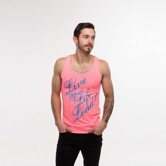 UNISEX---LIVE-LIFE-LOUD--PINK-TANK-TOP