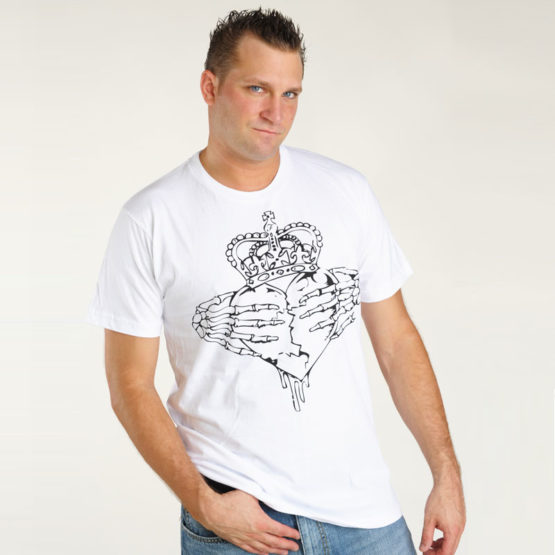 Mens Jealousy White Crew Tee