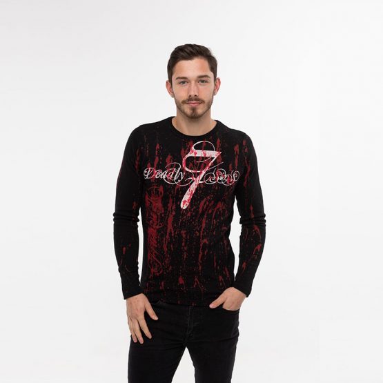 MENS-PAINT-SPLATTER-LUST-THERMAL-BLACK