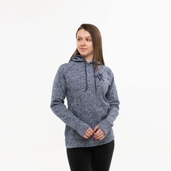 Womens-static-Navy-Fleck-Navy-Hoody